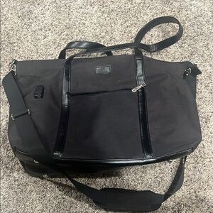 Black Laptop Bag with Adjustable Shoulder Strap and Durable Fabric